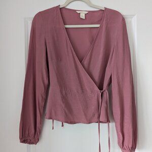 Pink H&M wrap top